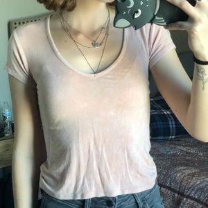 light pink crop top